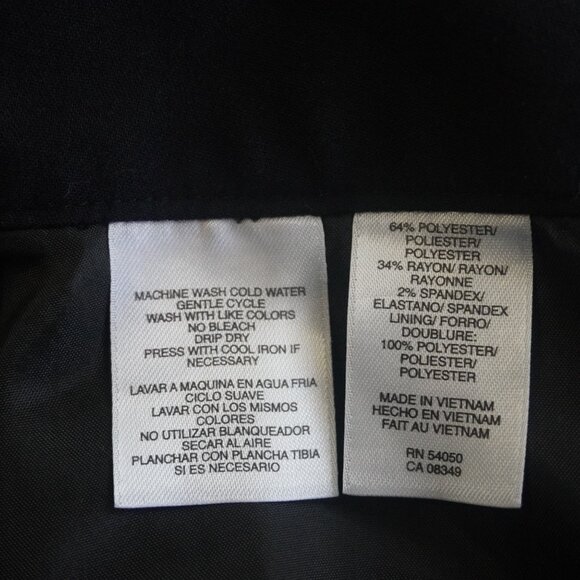 Classic Basic Stretch Black Pencil Skirt - Size 6 - Picture 8 of 9